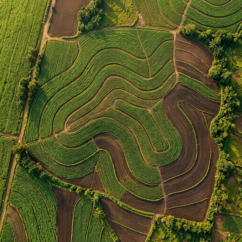 Nigerian Commercial Farmland Contour Relief